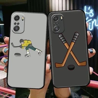 ice rink puck for xiaomi redmi note 10s 10 9t 9s 9 8t 8 7s 7 6 5a 5 pro max soft black phone case