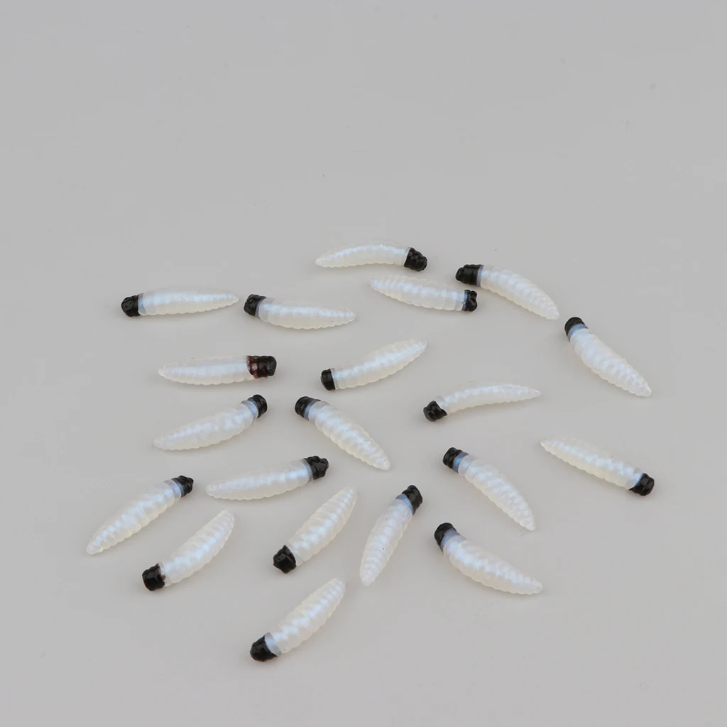 20 штук мягкие Пластик Рыбалка воск червей искусственный пчела моли силиконовый