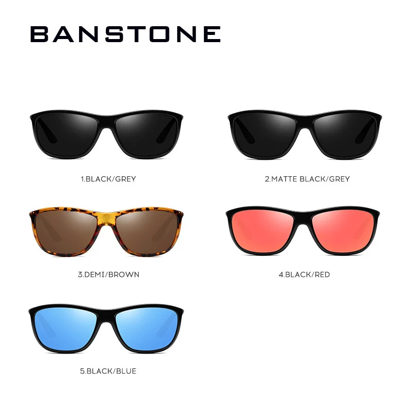 

BANSTONE Polarized Sunglasses Mens Pilot Sun Glasses For Men Brand Designer Women Driving UV400 Goggles Shades Oculos De Sol
