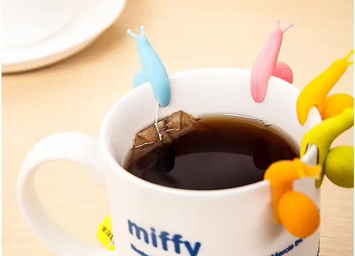 10 шт./компл. милые улитки Форма Чай Сумка зажим кофейная кружка в виде ситечки