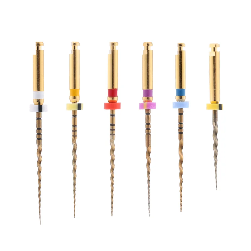 Дентальные файлы Protaper GOLD универсальные NITI, предназначенные для роторного использования в 6 шт./коробка, инструмент для эндодонтической обработки зубов для стоматологов.