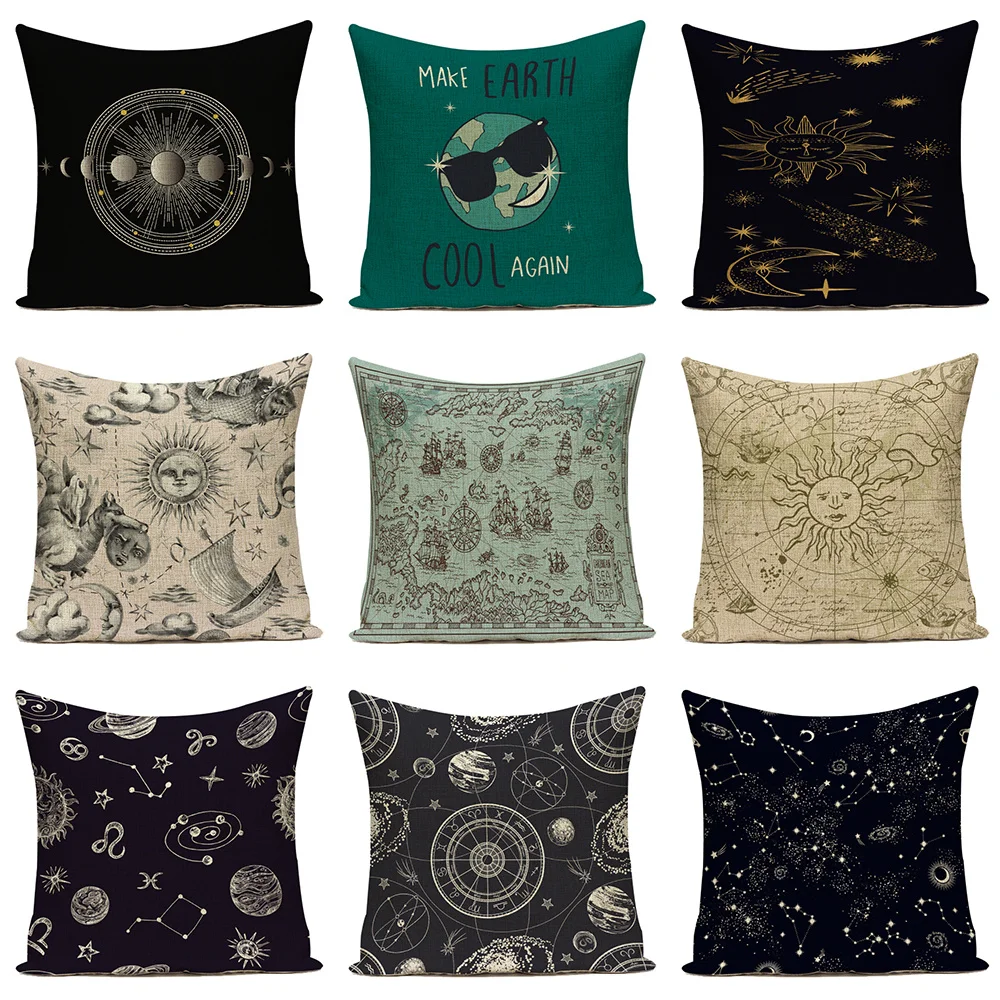 Космическая планета чехлы для подушек Вселенная звезда Декоративные Чехлы на