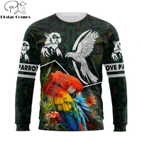 beautiful love parrot 3d all over printed men sweatshirt unisex casual flowers long sleeve pullover streetwear 12 styles wy 01
