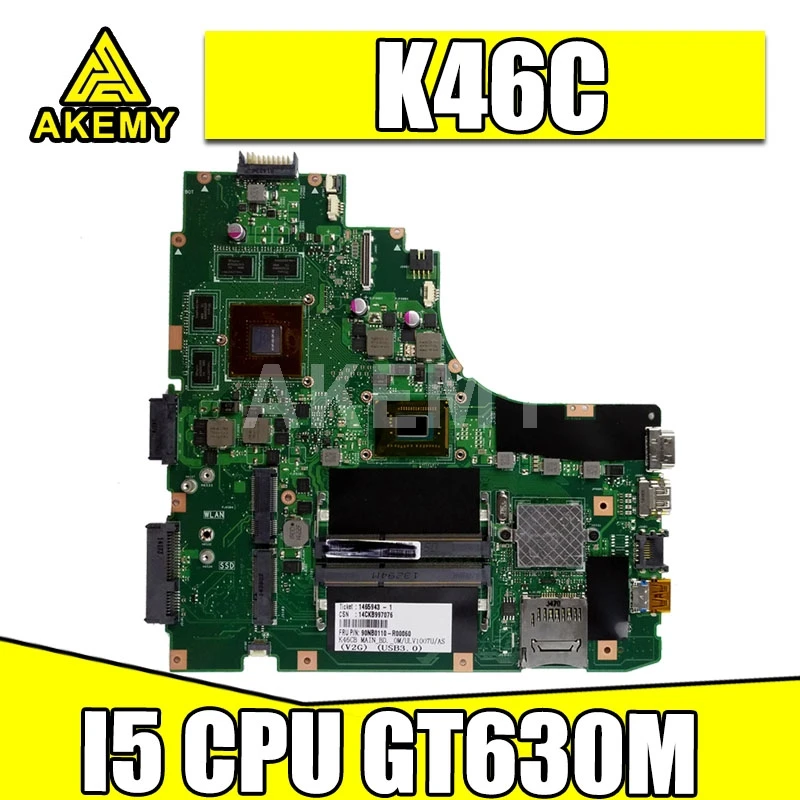 K46CM материнская плата CPU I5 GT630M для Asus k46CB k46CM S46C A46C ноутбука Тест 100% OK|Материнские