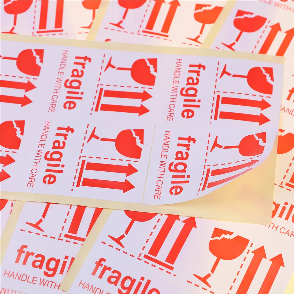 

40pcs/lot Fragile Warning Label Sticker Fragile Sticker Up And Handle With Care Keep Dry Shipping Express Label