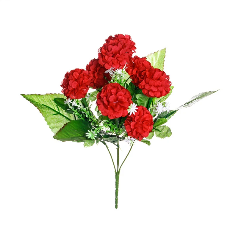 

8 Heads Silk Hydrangea Artificial Flowers Wedding Decoration Fake Flowers Hydrangea Home Decor for Hotel Party Wreath Supplies