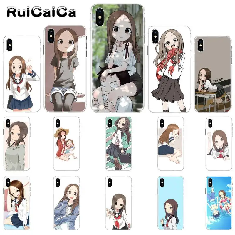 RuiCaiCa karakai jouzo no takagi san Новинка чехол для телефона Fundas iPhone 11 pro XS MAX 8 7 6 6S Plus X 5 5S SE XR