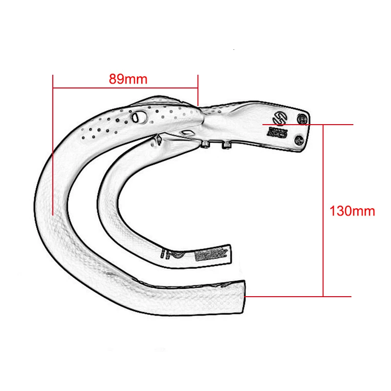 Труба из углеродистого волокна 3K глянцевый MTB велосипеда изогнутый руль