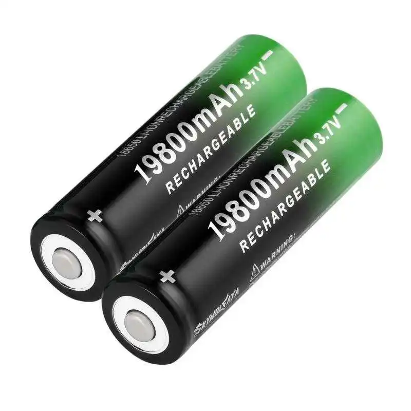 

2021 New 18650 Li-Ion battery 19800mah rechargeable battery 3.7V for LED flashlight flashlight or electronic devices batteria