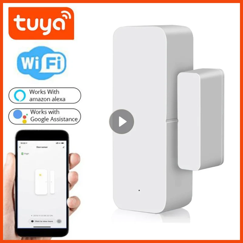 

Смарт-детекторы открытия/закрытия дверей, приложение Smart Life, Wi-Fi, датчик окон, работает с Alexa Google Home