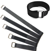 50pcslot metal iron buckle reusable ties hook and loop strap cable ties tape nylon velcros strap wrap zip bundle cable organize