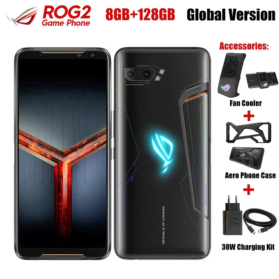 Глобальная версия Asus ROG Phone II ZS660KL мобильный телефон 8 Гб 128 ГБ Snapdragon855 + 6 59 &quot1080x2340