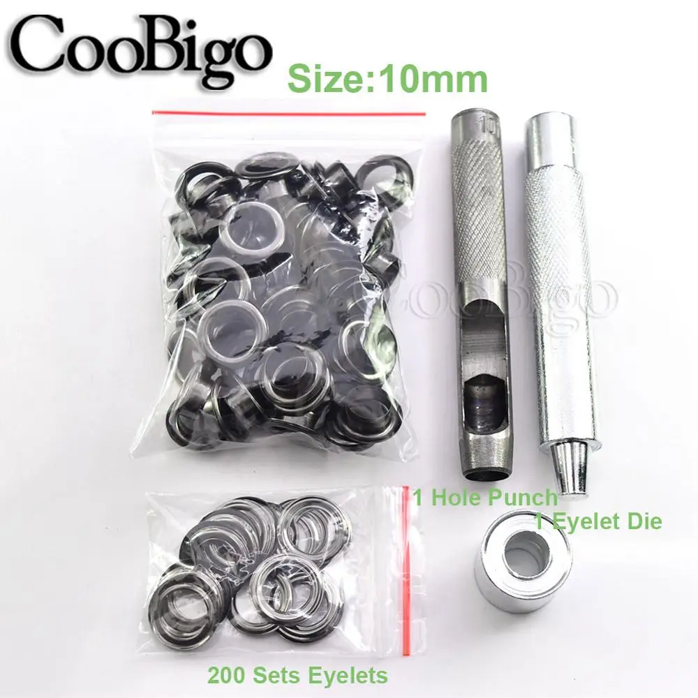 200 комплектов металлических люверсов дырокол инструмент для наружного тента