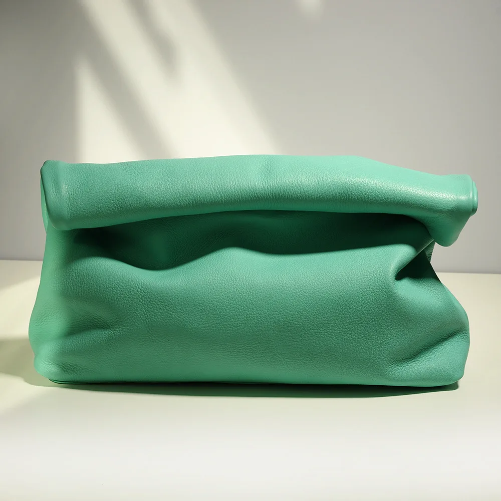 Женская сумка из натуральной кожи Мягкий Складной дневной клатч кошелек конверт