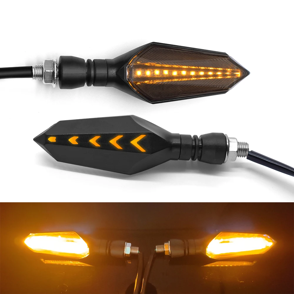

Motorcycle LED Universal Flowing Blinker Light Waterproof Turn Signals For Yamaha WR 250X 450 SEROW 225 250 TTR 125 250 600