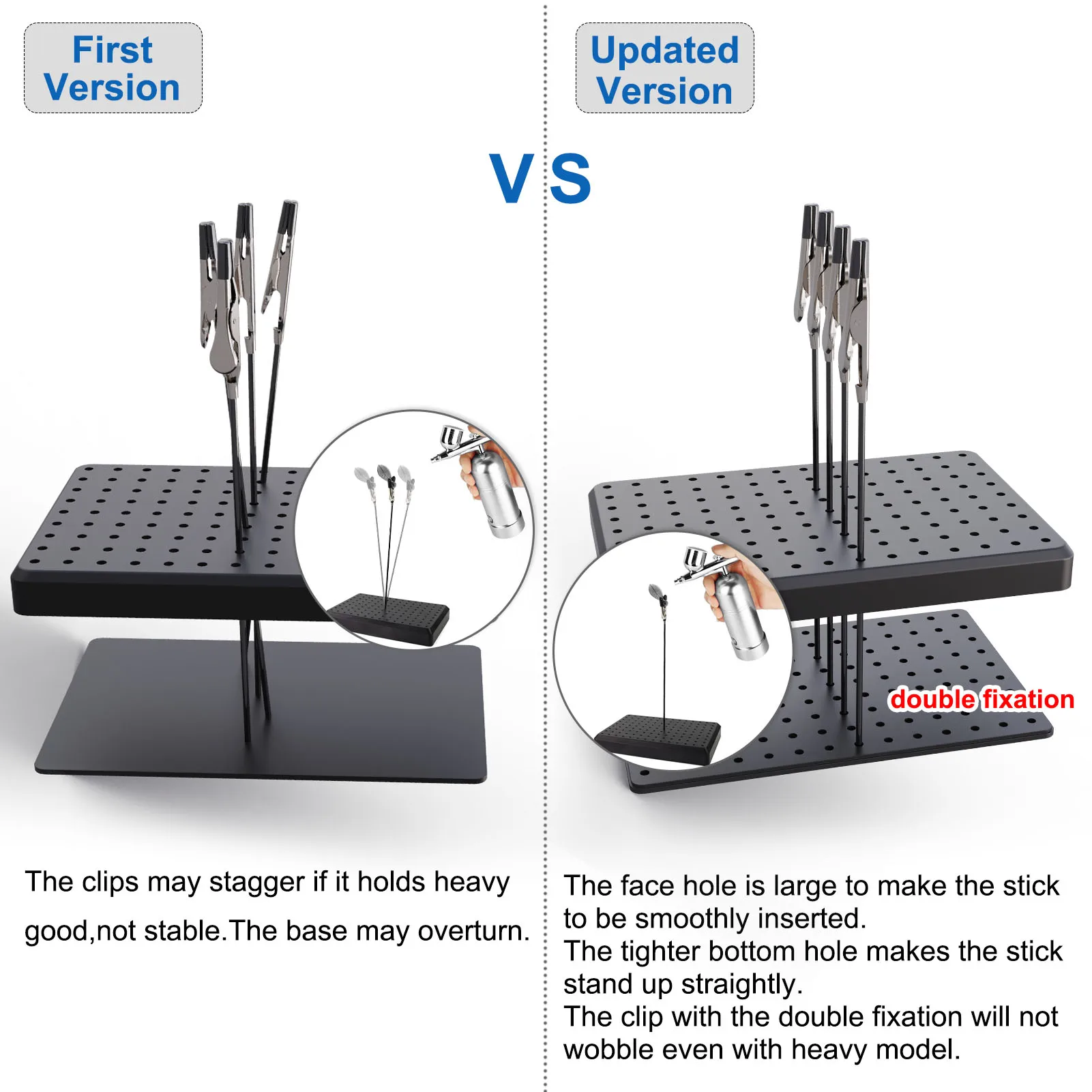 Основа для подставки рисования с отверстиями 14x9 и зажимы типа &quotкрокодил&quot