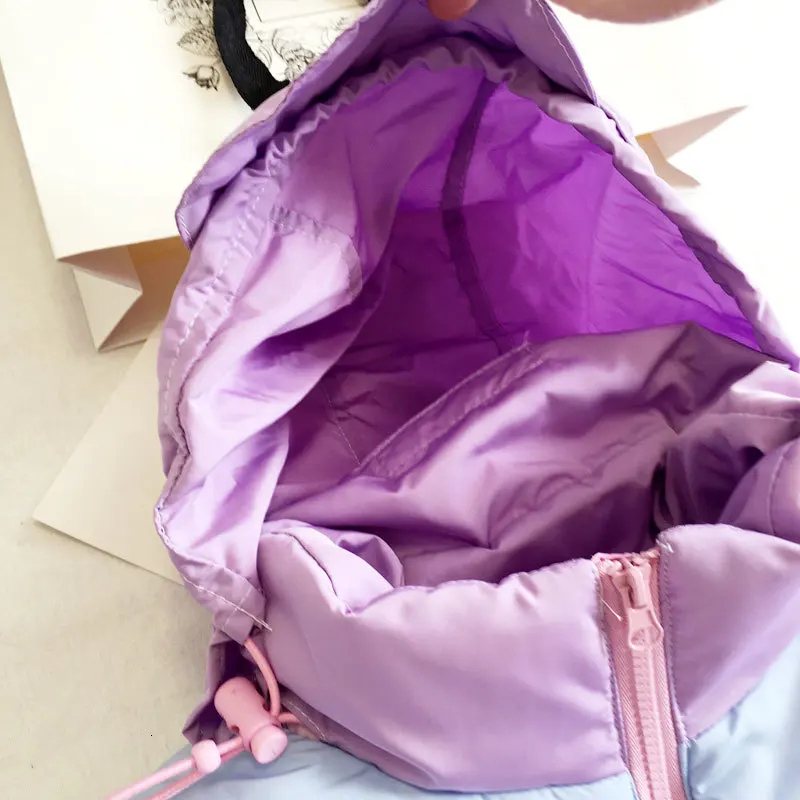 Женская парка с коротким ворсом в полоску радужной полоской|Женские парки| |