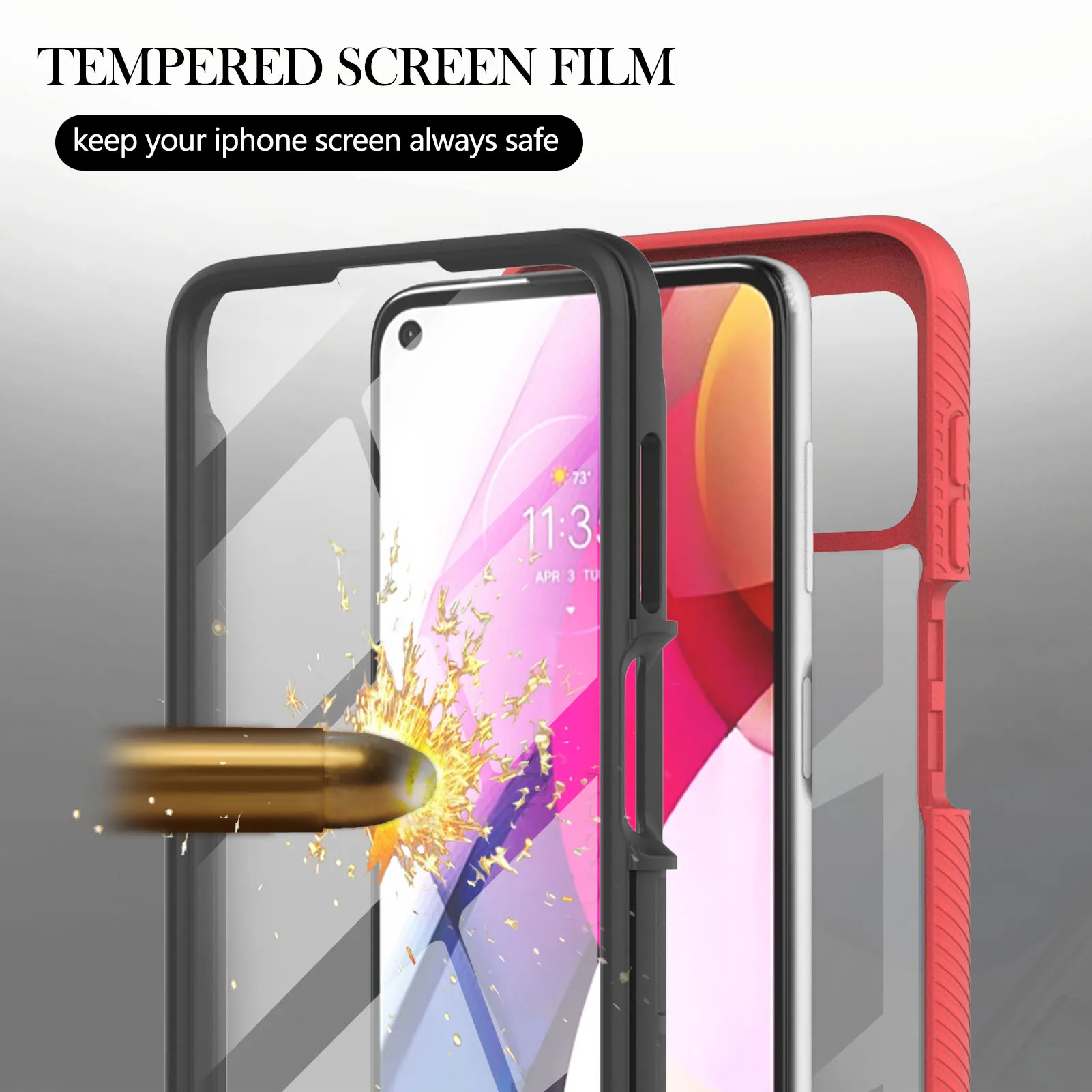 

Fashion Luxury 3 in 1 Anti-fall Heavy Protection Phone Case For Motorola G G9 Stylus Play Power 2021 One 5G Ace E7 Plus PC Cover