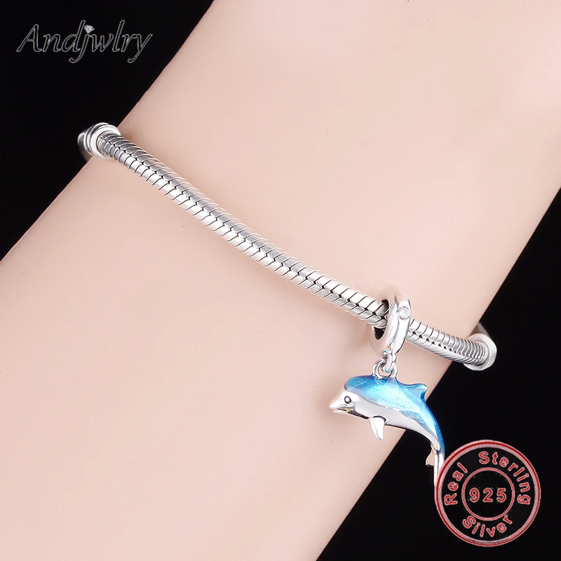 925 пробы Серебряная Подвеска Мерцающий Дельфин на крючках очаровательный