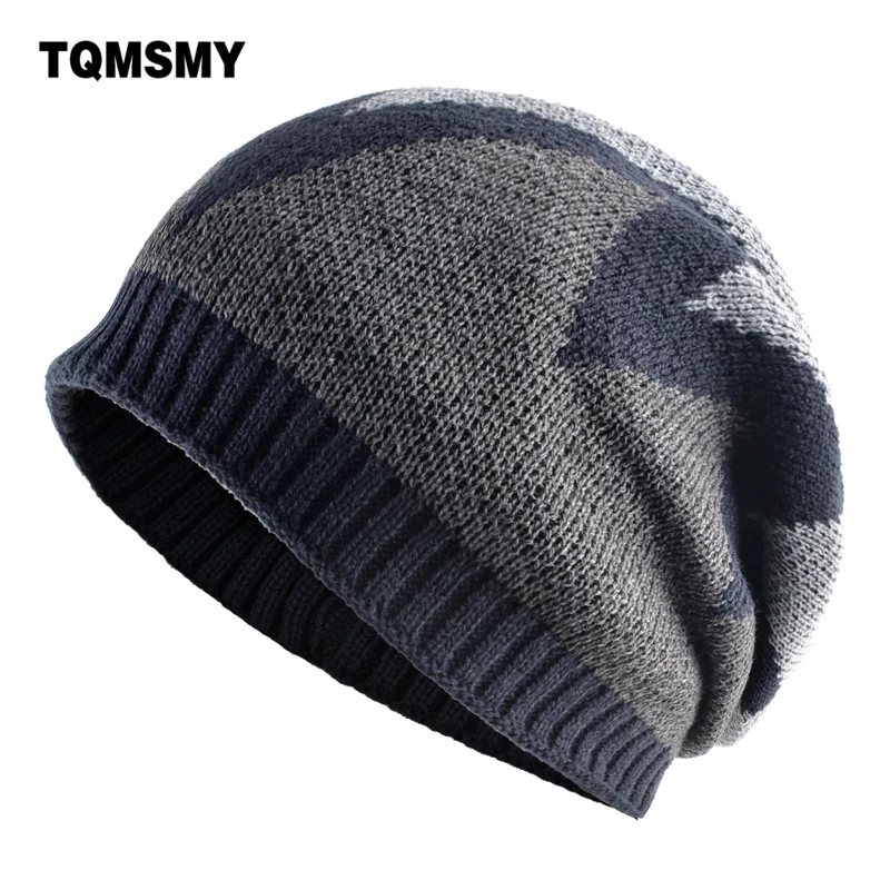 Зимняя шапка плюс бархатные теплые шапки для мужчин Смешанные цвета шапочки