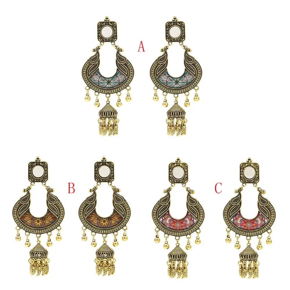 Серьги-подвески женские золотистые египетские Винтажные Ювелирные украшения в