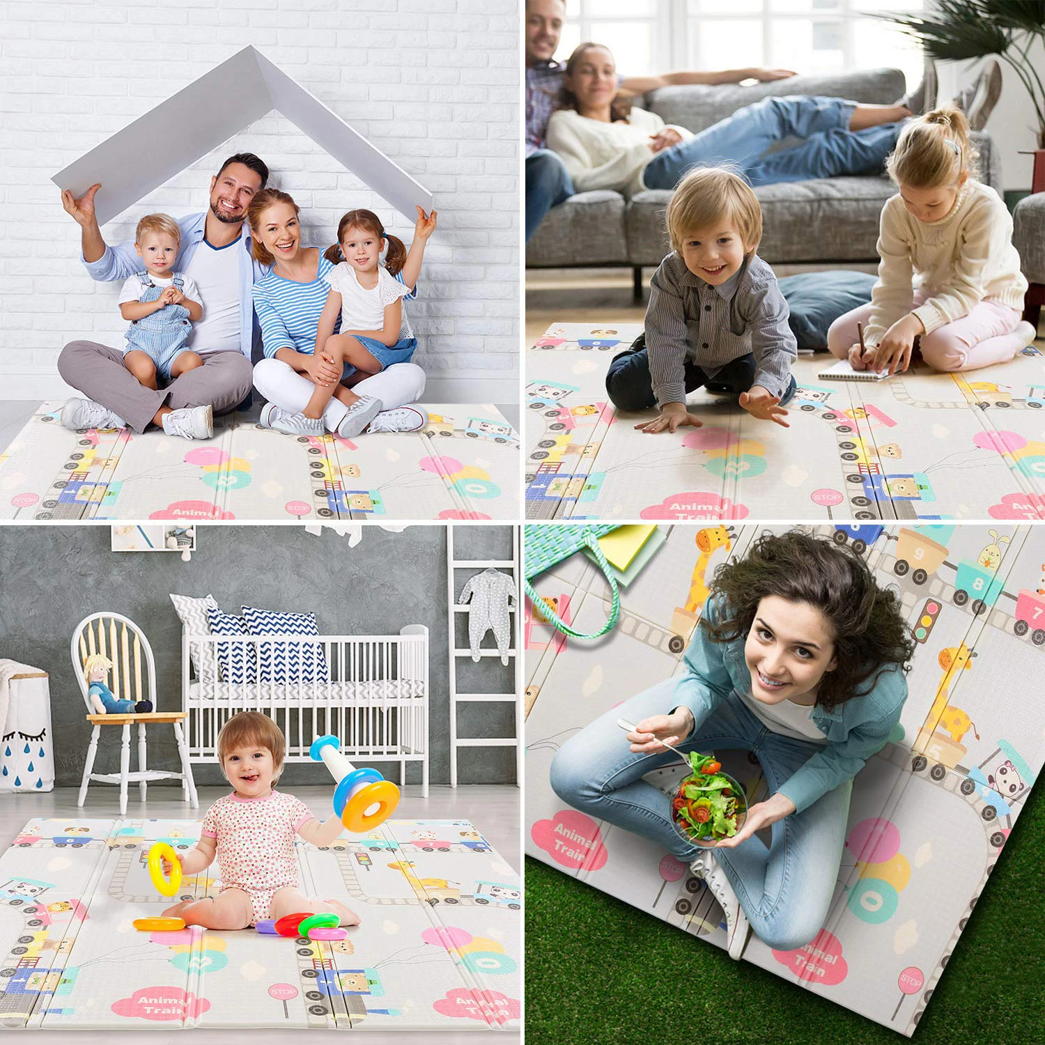 Baby Carpet Foldable Play Mat Educational Rug in the Nursery Infant Climbing Pad Activitys Games Toys XPE Foam Puzzle Mats | Игрушки и