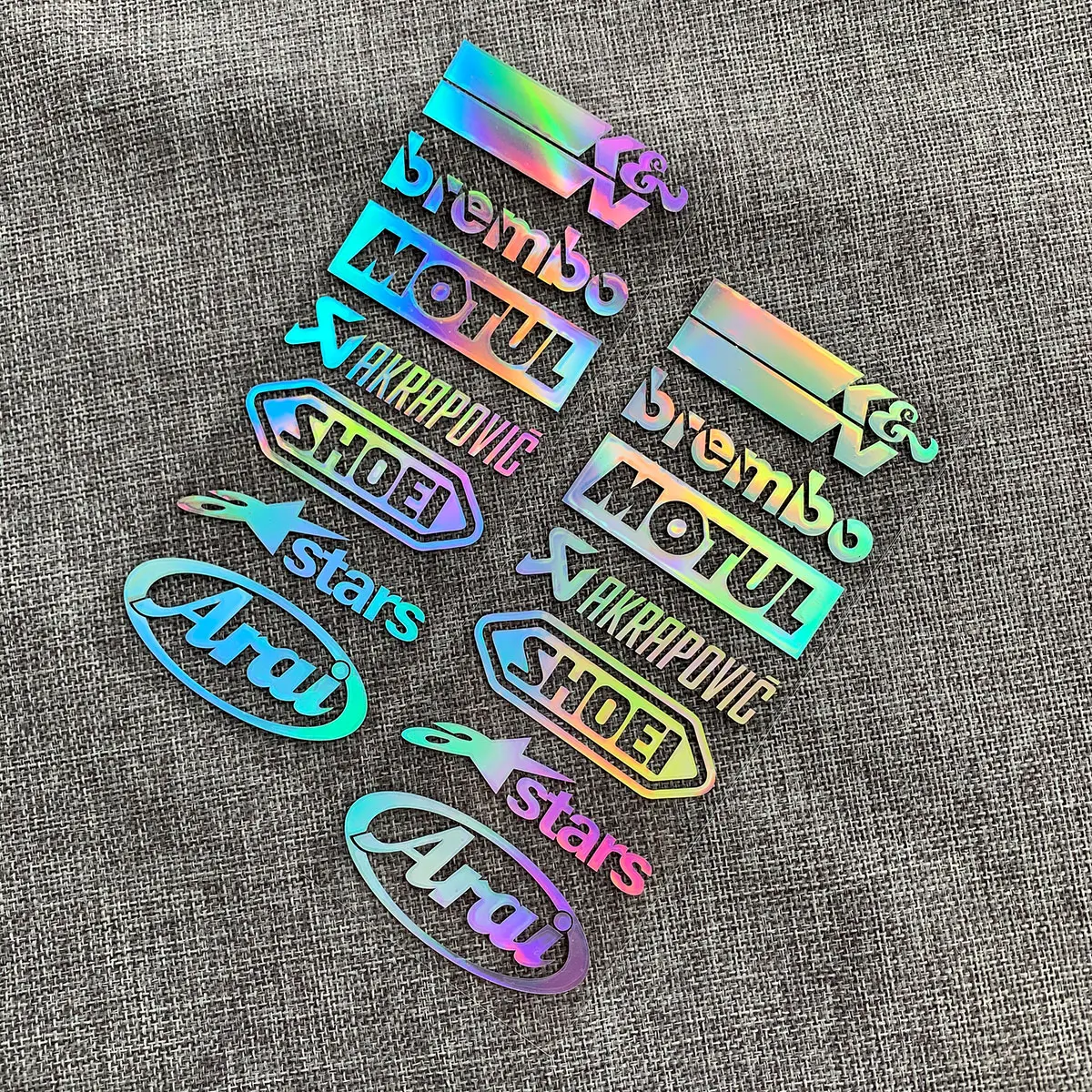 

Laser Rainbow Motorcycle Side Strip Bike Helmet Sticker Car Styling Vinyl Decal For YAMAHA Tmax Honda Suzuki Kawasaki Ninjia