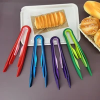 3pcsset kitchen silicone tongs food grade frying non slip cooking clip clamp bbq salad baking bread clip tools kitchen utensils