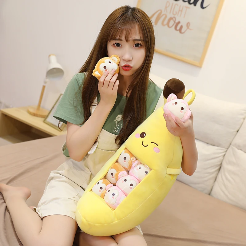 

plant plush toy strawberry pillow have small ball inner cartoon plush fruit banana avocado toy kids toy birthday gift