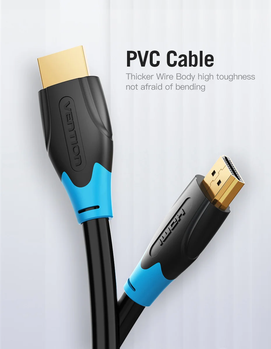 Vention HDMI кабель 4K HDR позолоченный папа-папа HDMI 2,0 V 1080P 3D для проектора PS3 HD lcd Apple tv компьютерный кабель HDMI
