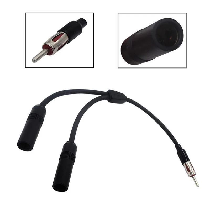 Car Antenna Cable Adapter Aluminum Plug In 1 For 2 Radio Extension Meet More Connectivity Needs | Автомобили и мотоциклы
