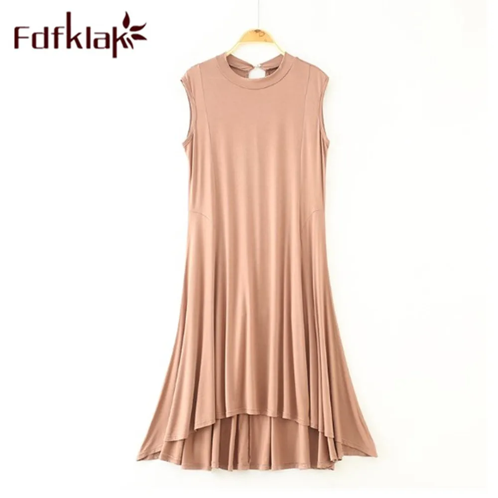 Женская ночная рубашка Fdfklak Повседневная Длинная Ночная из модала свободная без