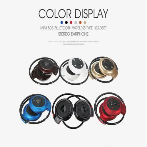 

Sports Wireless Bluetooth Headphones Headset Stereo Handsfree Running Gym Earphone