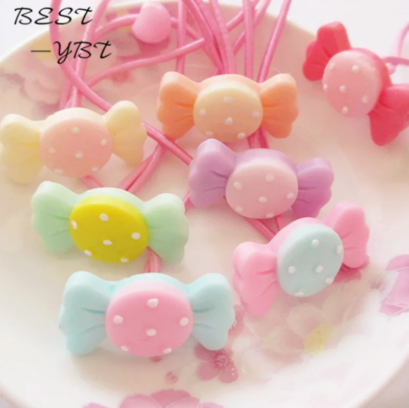 10 шт. яркие эластичные заколки для волос девочек|gum for hair|fast bunhair band accessories |