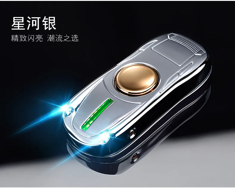 Креативный автомобильный Спиннер USB зарядка Зажигалка персональный металлический мужской подарок Электронная usb-зажигалка для сигарет Крутые гаджеты