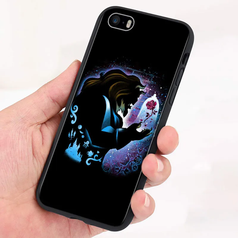 Disney Cartoon Princess Phone Case For Apple iPhone 14 13 12 11 Pro Max Mini XS Max X XR Silicone Black Shell