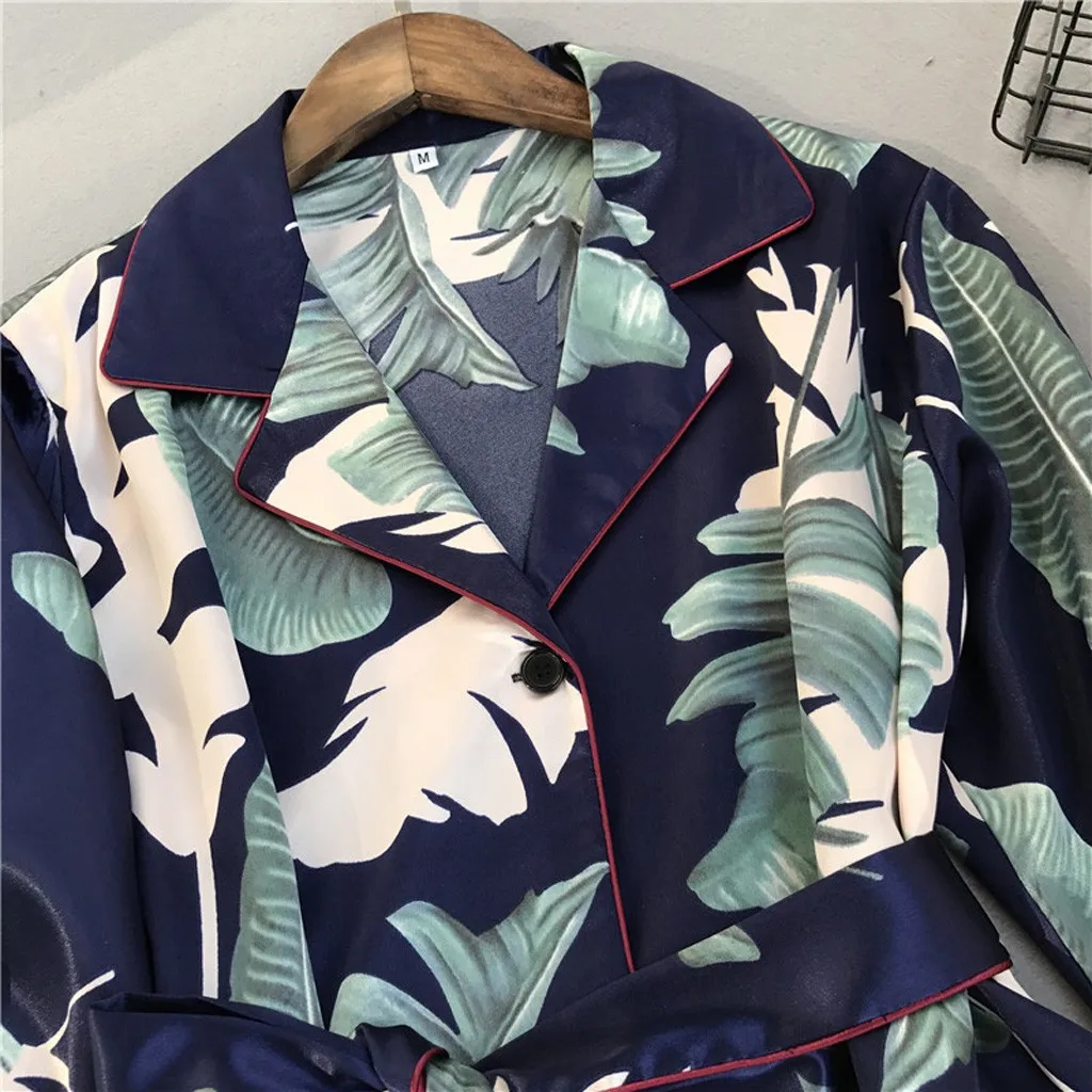 Весенняя пижама с принтом Женский пижамный комплект Пижамный костюм из вискозы