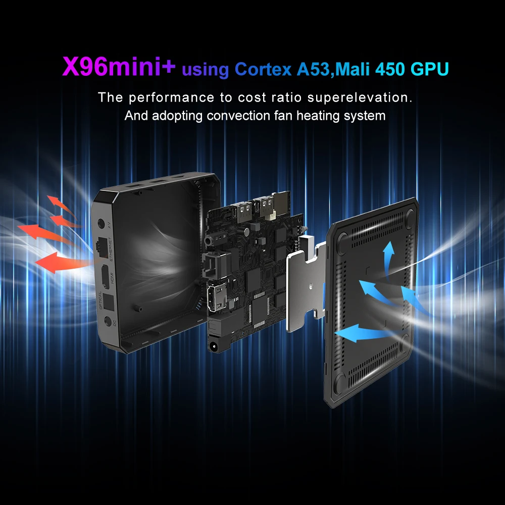 X96 mini plus Android 9.0 Smart TV Box Amlogic S905W4 4K Media Player 2.4G&5G Dual WiFi Google Voice Youtube Set Top Box X96mini