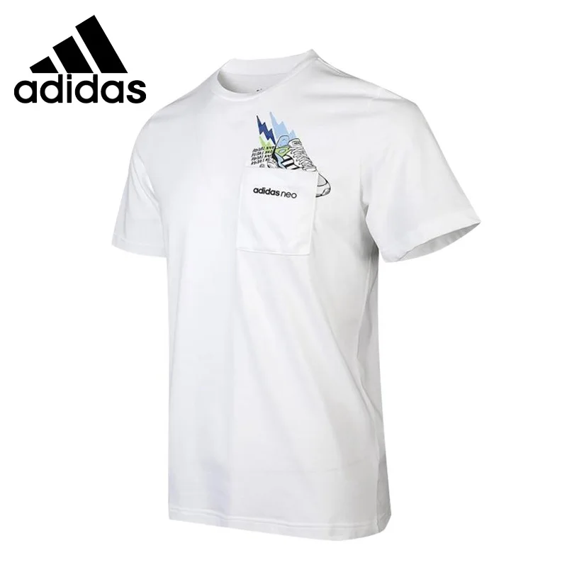 

Original New Arrival Adidas NEO M FAV TEE4 PCKT Men's T-shirts short sleeve Sportswear