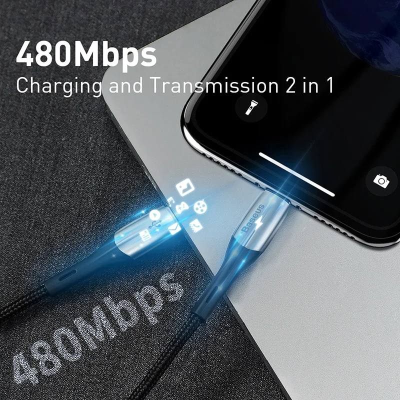 PD кабель Baseus 18 Вт USB C к Lightning-кабелю для iPhone 11 Pro зарядный типа передачи данных Macbook