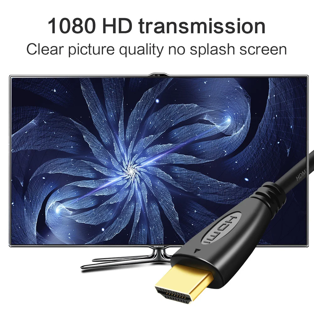 Позолоченный штекер HDMI в Кабель адаптер с поддержкой 1080P 3D для Switch HDTV ноутбука