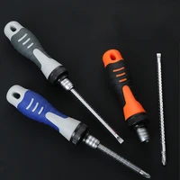 ratchet screwdriver magnetic woodworking tool retractable mini screwdriver removable slotted phillips head hardware tool