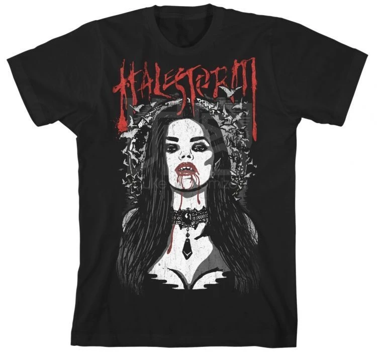 HALESTORM-Vampire футболка S-M-L-XL-3XL брендовая новая официальная Мужская из 100% хлопка с