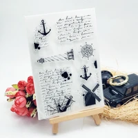 1pc kawaii lighthouse silicone clear seal stamp diy scrapbooking embossing photo album decor rubber stamp art handmade puzzle