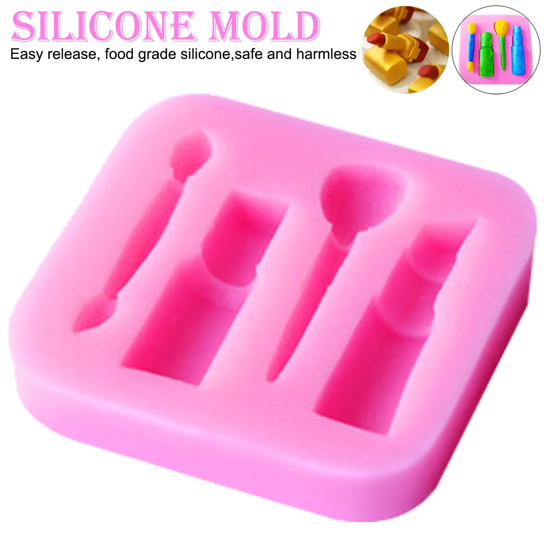 DIY Инструменты для украшения торта инструменты макияжа силиконовая форма губная