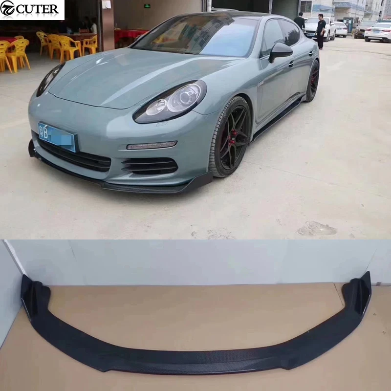 Разветвитель губ переднего бампера из 970 2 углеродного волокна для Porsche Panamera 14-16 |