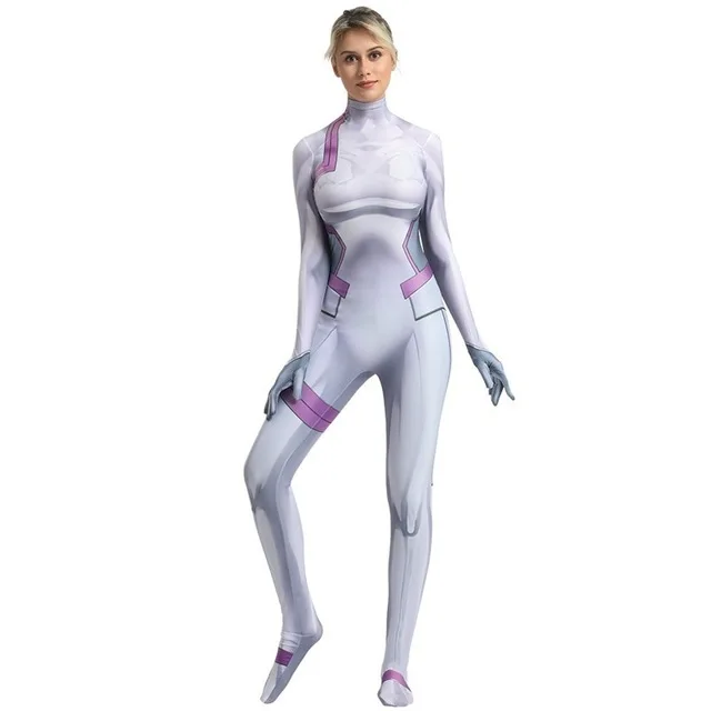 Костюмы для косплея Zentai взрослых и детей белого цвета Zero Two 002 Ichigo Ikuno Kokoro Miku Hiro