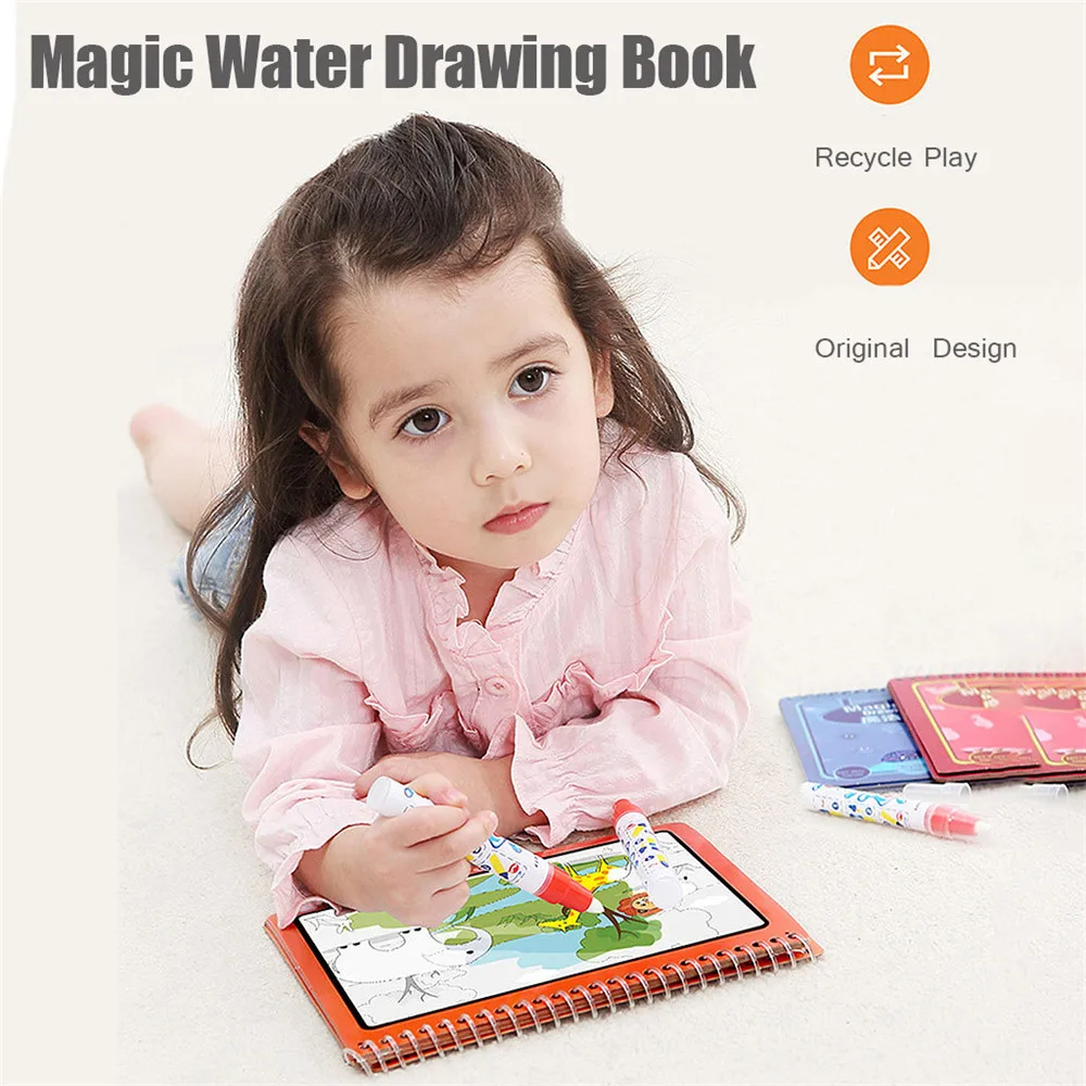 Волшебная водная книга для рисования Детская развивающая водой Магические