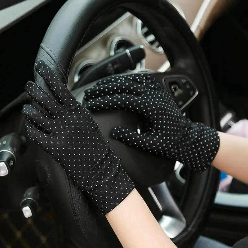 

2020 New Fashion Women's Summer Driving Gloves Non-slip Breathable Gloves Women UV Screen Gloves Block Guantes Cotton Touch I6T4