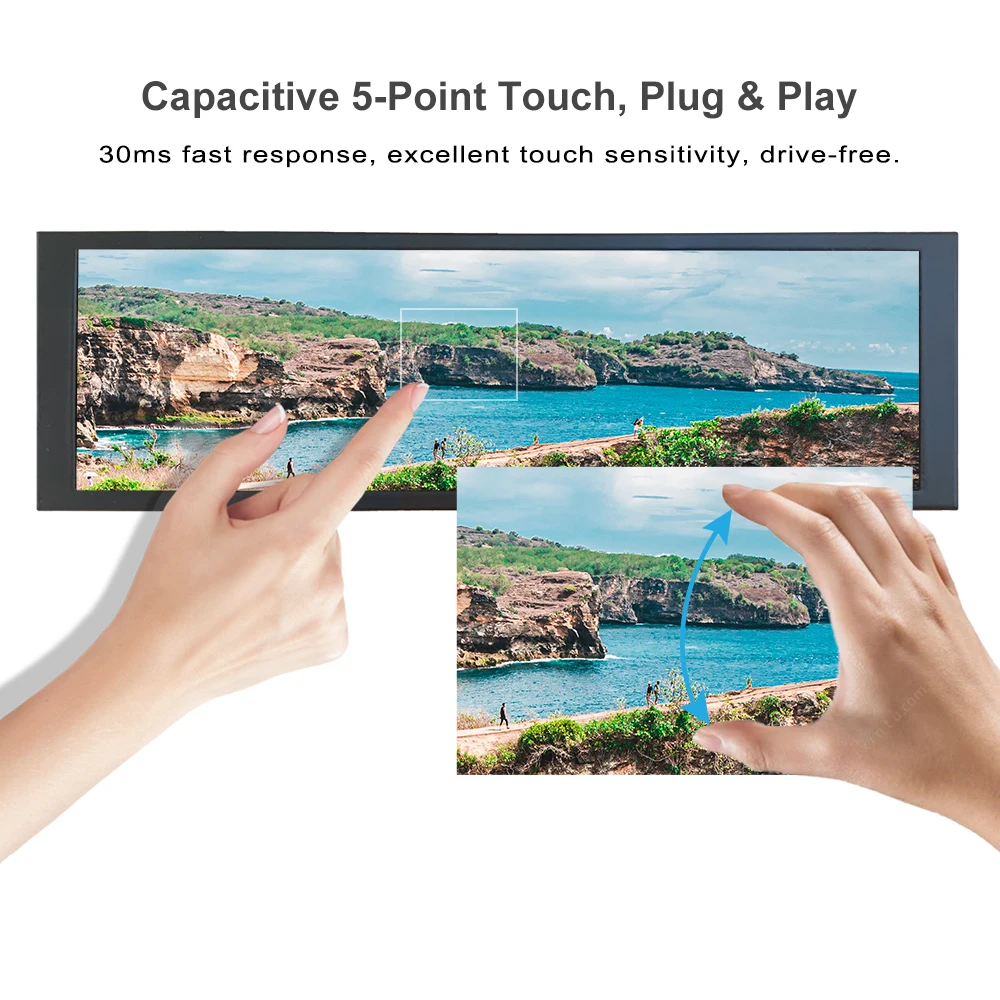 8 дюймовый портативный сенсорный IPS-монитор полоса дисплея 480x1920 Aida64 второй экран